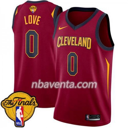 Camiseta Hombre Cleveland Cavaliers Kevin Love 0 2018 NBA Finals Nike Rojo Swingman